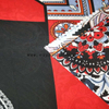 Fancy women dresses fabric polyester tissue faille crepe printed 