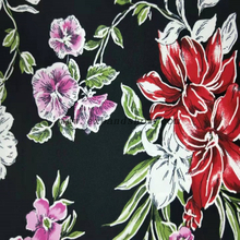 Fancy women dresses fabric polyester dty puff printed 