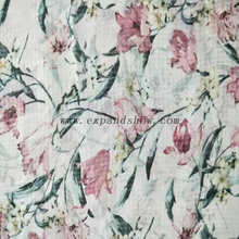 Fancy women dresses fabric polyester 50D chiffon check printed