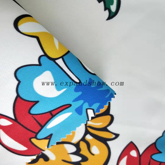 Fancy women dresses fabric polyester canvas printed fabric 