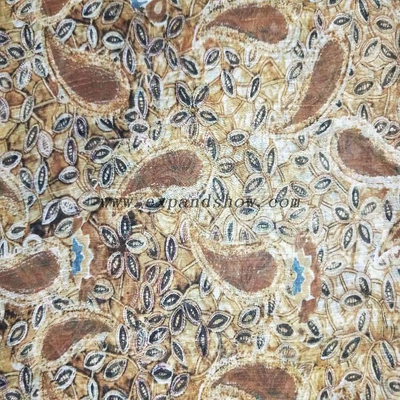 Fancy printed women dresses fabric polyester chiffon crinkle fabric 