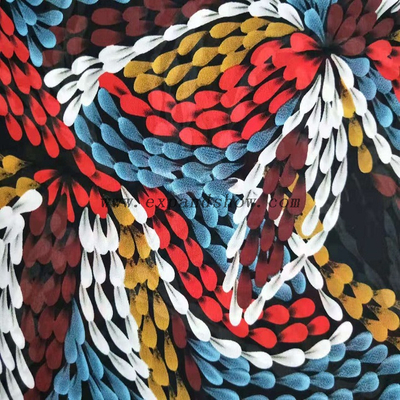 Fancy printed women dresses fabric polyester chiffon fabric 