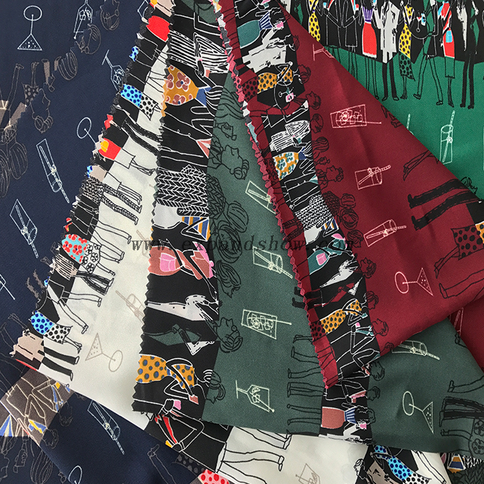 Rhombus printed fabric 