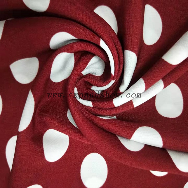 Fancy women dresses fabric polyester tissue faille crepe printed