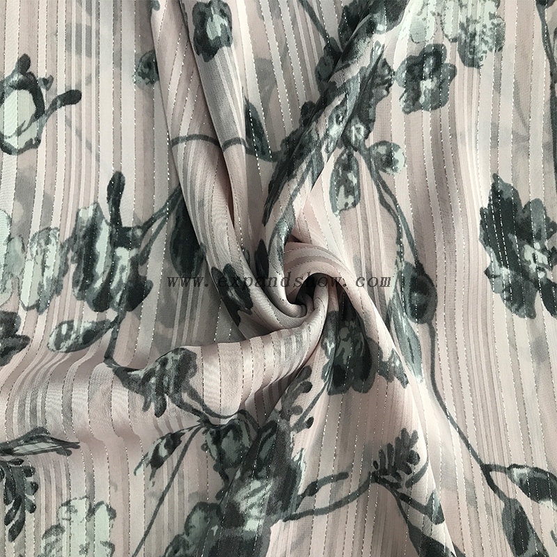 Beautiful silver stripe fabric 