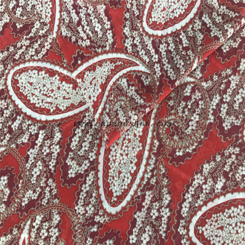 Soft plain printed polyester chiffon fabric for dress