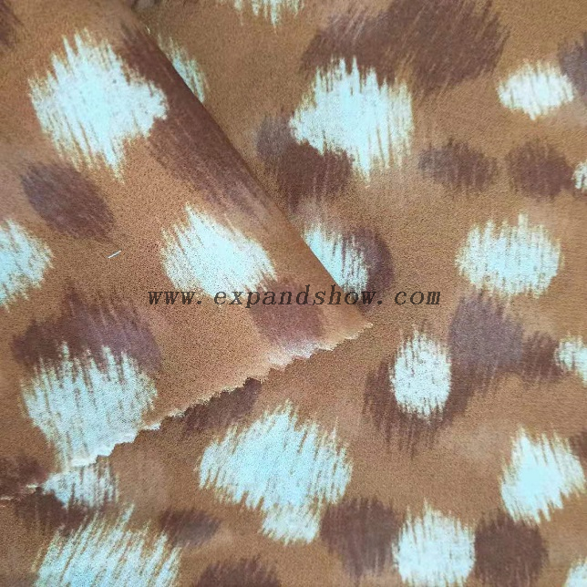Fancy printed women dresses fabric polyester 50D chiffon pearl digital fabric