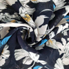 Fancy women dresses fabric polyester high quality chiffon crinkle stripe dyed 