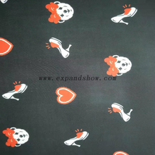 Fancy women dresses fabric polyester tissue faille crepe printed