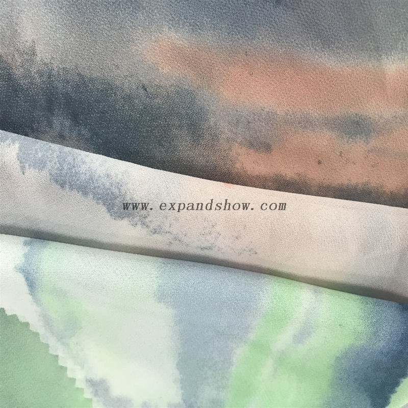 Free sample 75D chiffon fabric 100% polyester woven printed fabric