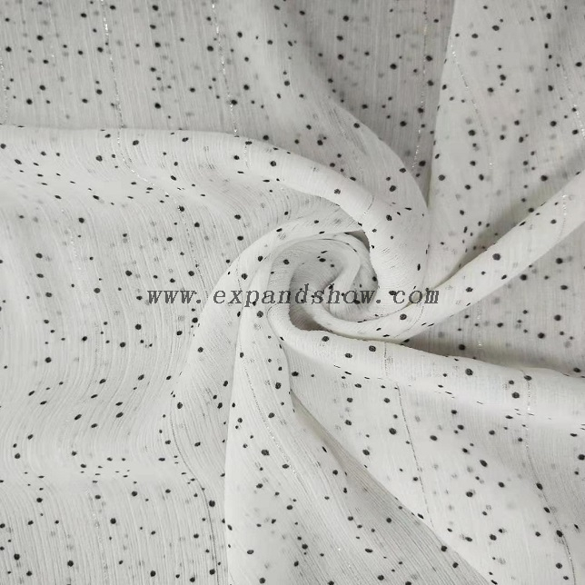 Fancy printed women dresses fabric polyester chiffon C&L fabric 
