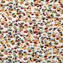 Fancy women dresses fabric polyester high quality wool peach printed 