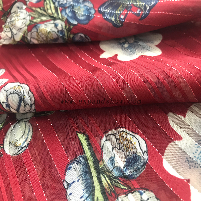 Beautiful silver stripe fabric 