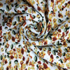 Fancy women dresses fabric polyester high quality wool peach printed