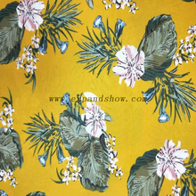 Fancy women dresses fabric polyester tissue faille crepe printed