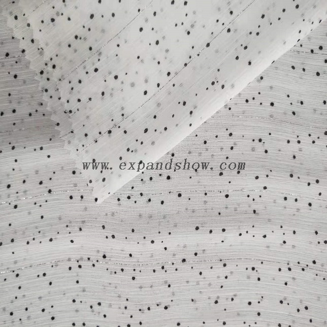 Fancy printed women dresses fabric polyester chiffon C&L fabric 