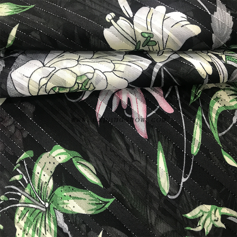 Beautiful silver stripe fabric 