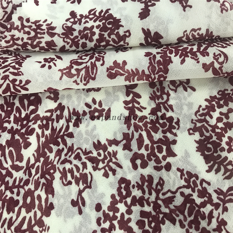 Elegant high quality fashion polyester printed chiffon fabric