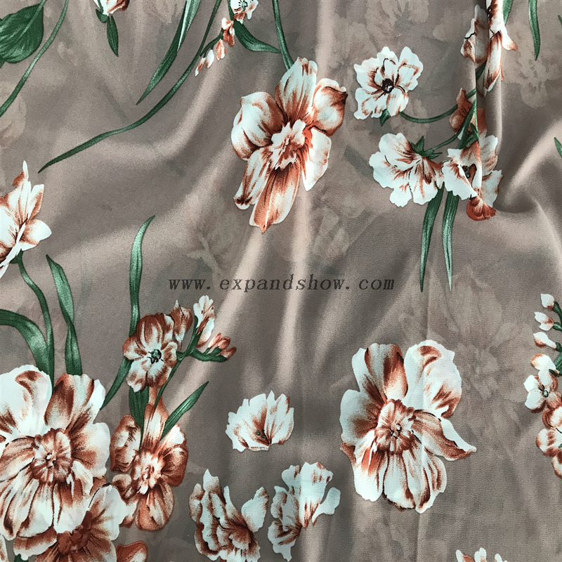 100% polyester printed Stripe Chiffon Fabric for Dress