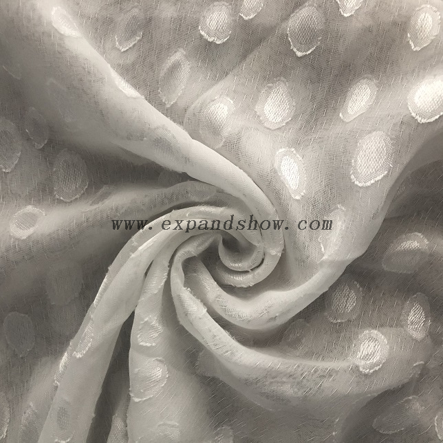 Fancy women dresses fabric polyester chiffon jacquard dyed 