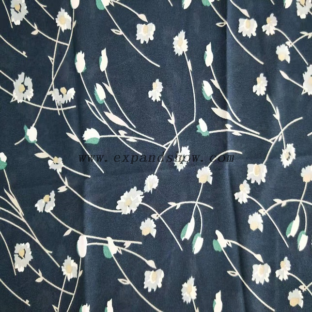 Fancy women dresses fabric polyester composite italy moss crepe printed 