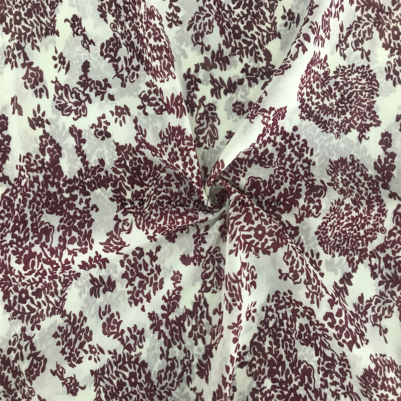 Elegant high quality fashion polyester printed chiffon fabric