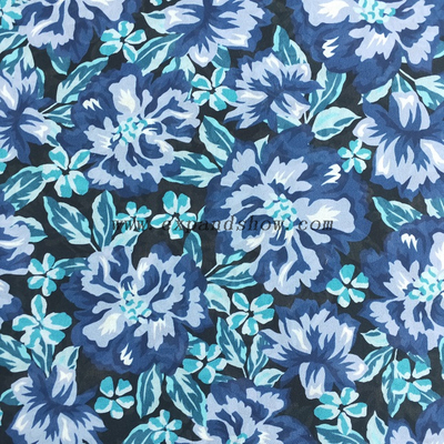 Fancy printed women dresses fabric polyester 50D chiffon pearl digital fabric 