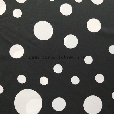 fancy women dresses fabric polyester polka printed 