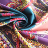Fancy women dresses fabric polyester high quality satin spandex printed 