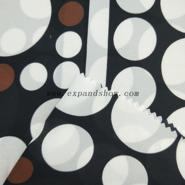Fancy women dresses fabric polyester high quality soft moss crepe dobby georgette printed 