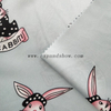 Fancy women dresses fabric polyester high quality satin spandex printed 