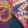 Fancy women dresses fabric polyester high quality satin spandex printed 