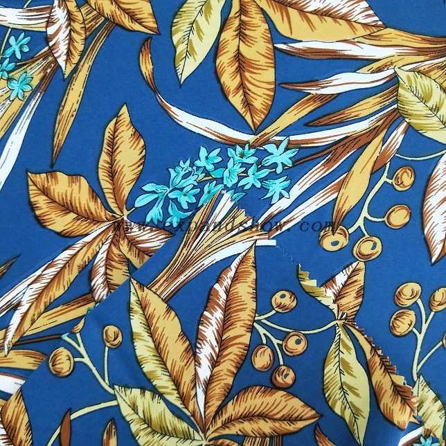 fancy women dresses fabric polyester SPH polka printed 