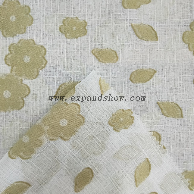Fancy women dresses fabric polyester cationic chiffon jacquard 