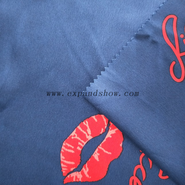 Fancy women dresses fabric polyester high quality satin spandex printed 