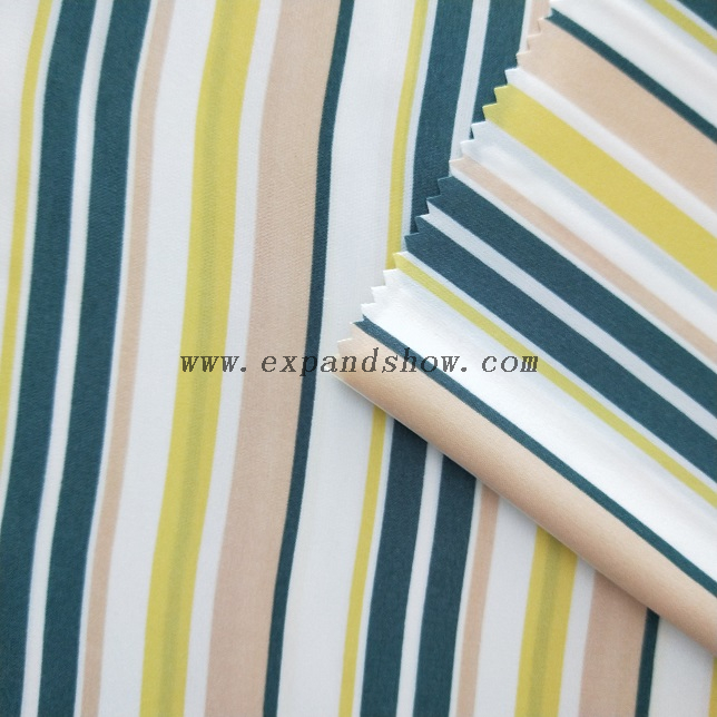 Fancy women dresses fabric polyester high quality wool peach printed