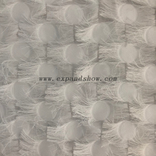 Fancy women dresses fabric polyester chiffon manual jacquard fabric 