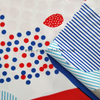 fancy women dresses fabric polyester polka printed 