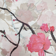 Fancy printed women dresses fabric polyester chiffon crinkle fabric 