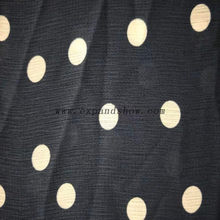 Fancy women dresses fabric polyester bark crinkle printed 