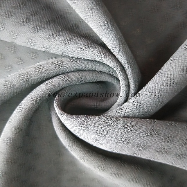 Fancy women dresses fabric polyester high quality chiffon dobby dyed 