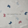 Fancy women dresses fabric polyester high quality wool peach printed
