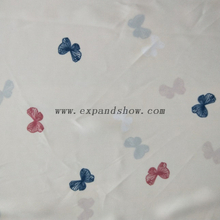 Fancy women dresses fabric polyester high quality wool peach printed