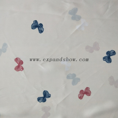 Fancy women dresses fabric polyester high quality wool peach printed
