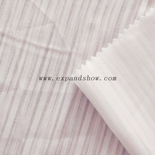Fancy women dresses fabric polyester chiffon stripe dyed