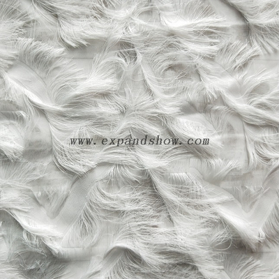 Fancy women dresses fabric polyester chiffon manual jacquard fabric