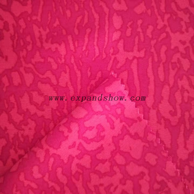 Fancy women dresses fabric polyester ITY double layer chiffon printed 