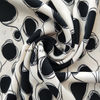 fancy women dresses fabric polyester polka printed 