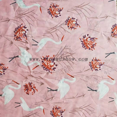 Fancy printed women dresses fabric polyester 75D chiffon fabric 