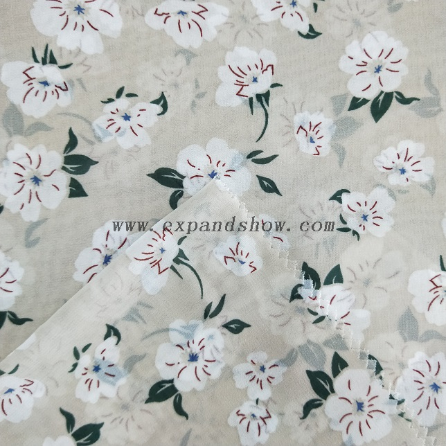 Fancy printed women dresses fabric polyester 75D chiffon fabric 